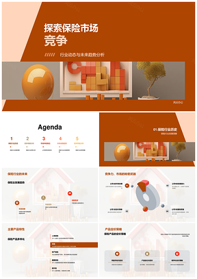 保险市场竞争发展历程与产品服务创新策略PPT模板