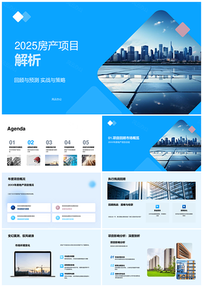 2025摩天大楼房产项目解析策略调整趋势预测总结PPT模板