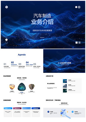 2025汽车制造创新高效质控环保安全高性能PPT模板