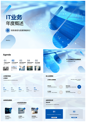 IT业务年度核心趋势预测与风控PPT模板