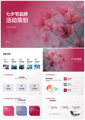 2025七夕品牌活动策划趋势产品特性PPT模板