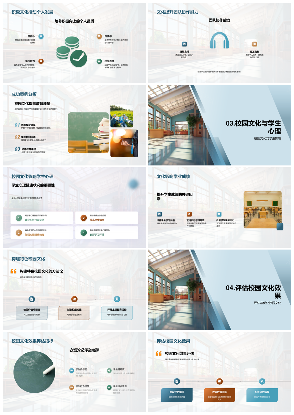 和谐校园文化优化助学生全面发展PPT模板