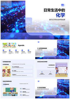 日常生活化学原子分子与物质变化解析PPT模板