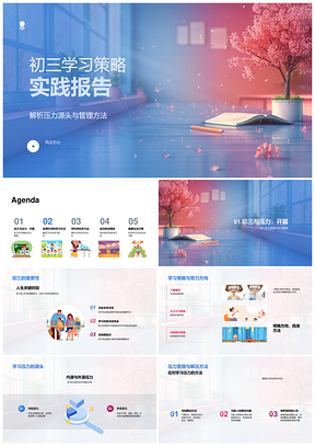 初三学习策略番茄法时间目标案例健康调整PPT模板