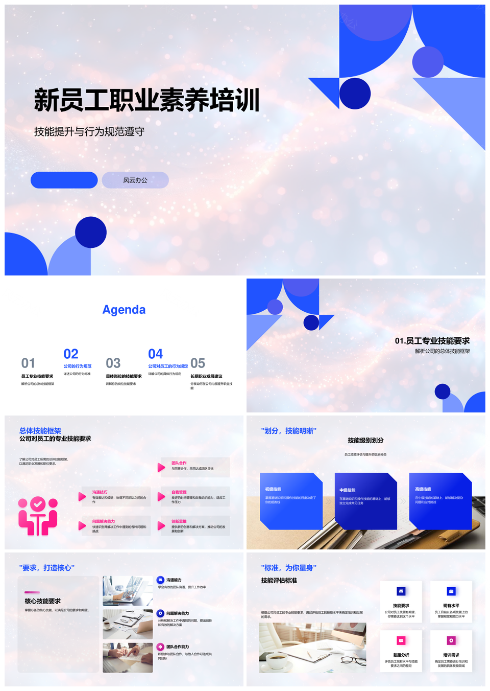 新员工职业素养技能提升行为规范人资培训PPT模板