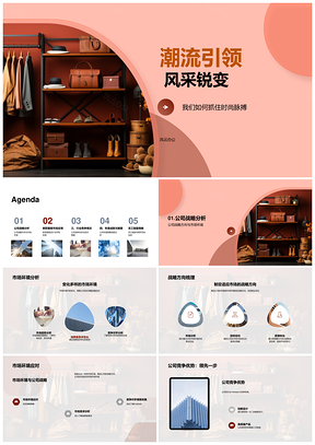 潮流引领风采锐变战略驱动时尚脉搏PPT模板