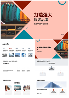 服装品牌跨界合作定位目标消费传播策略PPT模板