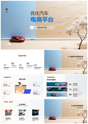 汽车电商优化数据驱动提升用户体验团队协作PPT模板