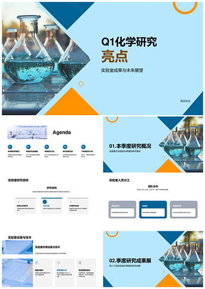 Q1化学实验室成果亮点与未来展望PPT模板