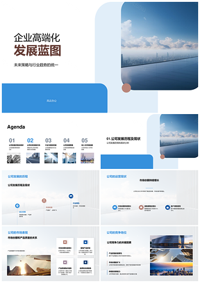 企业高端化发展蓝图研发现状行业趋势PPT模板