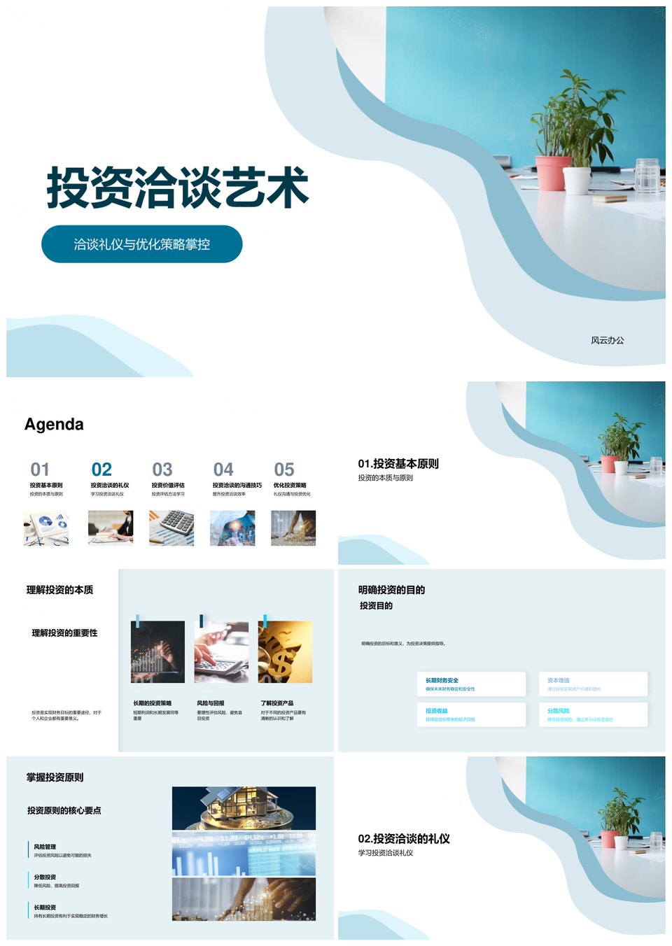 投资洽谈艺术策略优化与高效沟通礼仪PPT模板