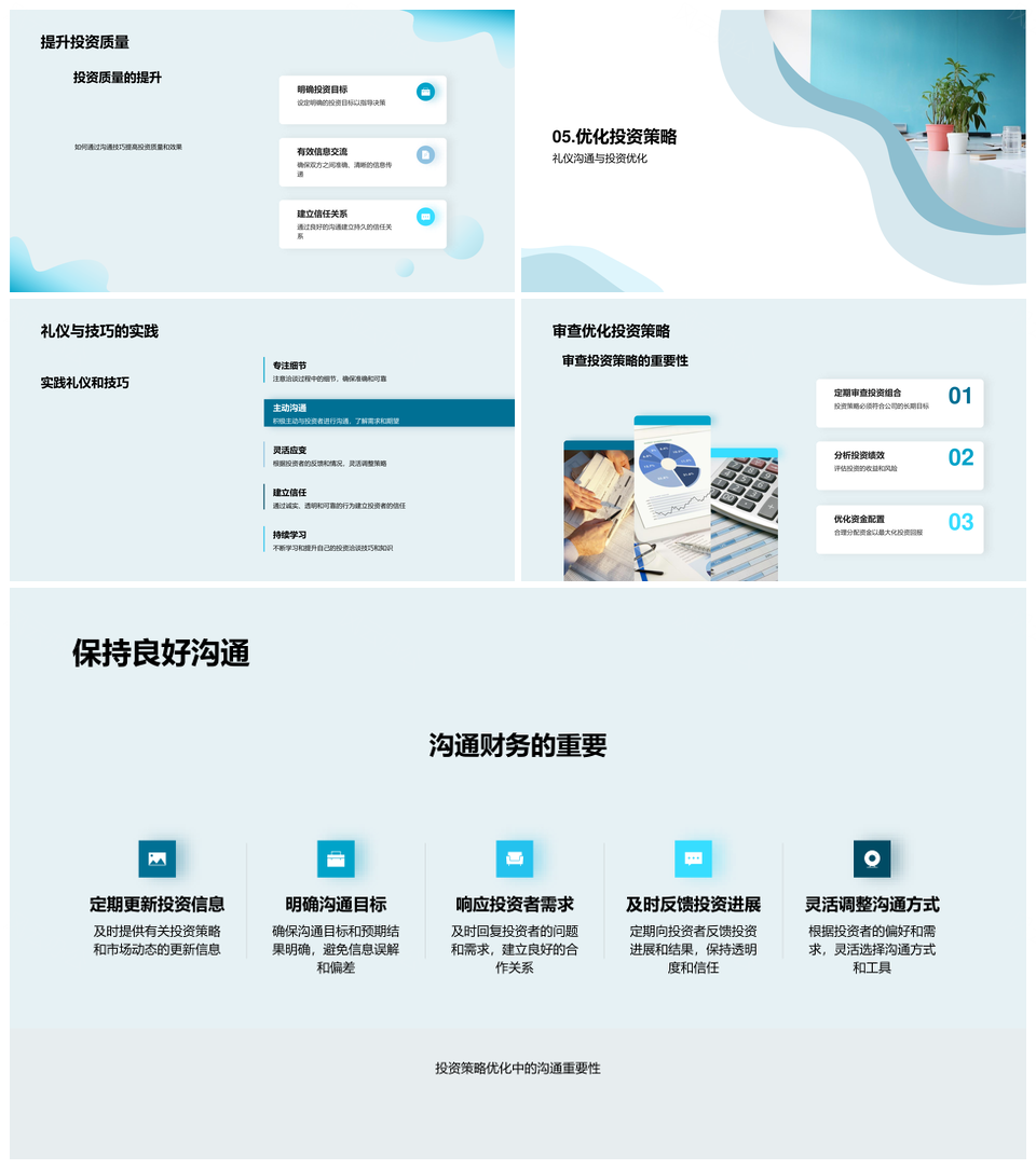 投资洽谈艺术策略优化与高效沟通礼仪PPT模板