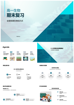 2025高一生物期末复习分类生态基因进化学法PPT模板