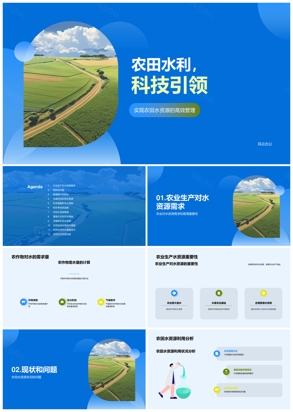 农田水利科技管理优化农作物需水量PPT模板