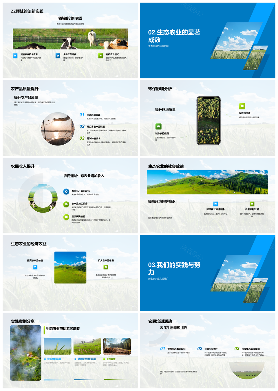2025生态农业科技助力绿色农林牧渔质效双增PPT模板