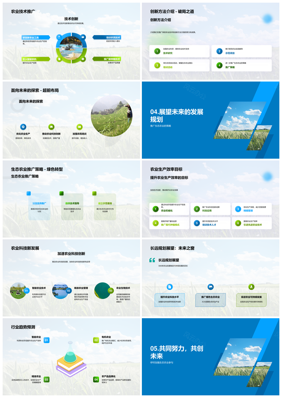 2025生态农业科技助力绿色农林牧渔质效双增PPT模板