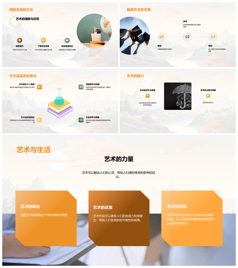 艺术大师达芬奇蒙娜丽莎米开朗基罗毕加索名画魅力探秘PPT模板