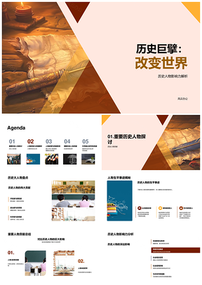 历史巨擘关键抉择贡献影响改变世界探秘PPT模板