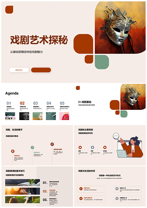 戏剧艺术课程教学与表演技巧提升PPT模板