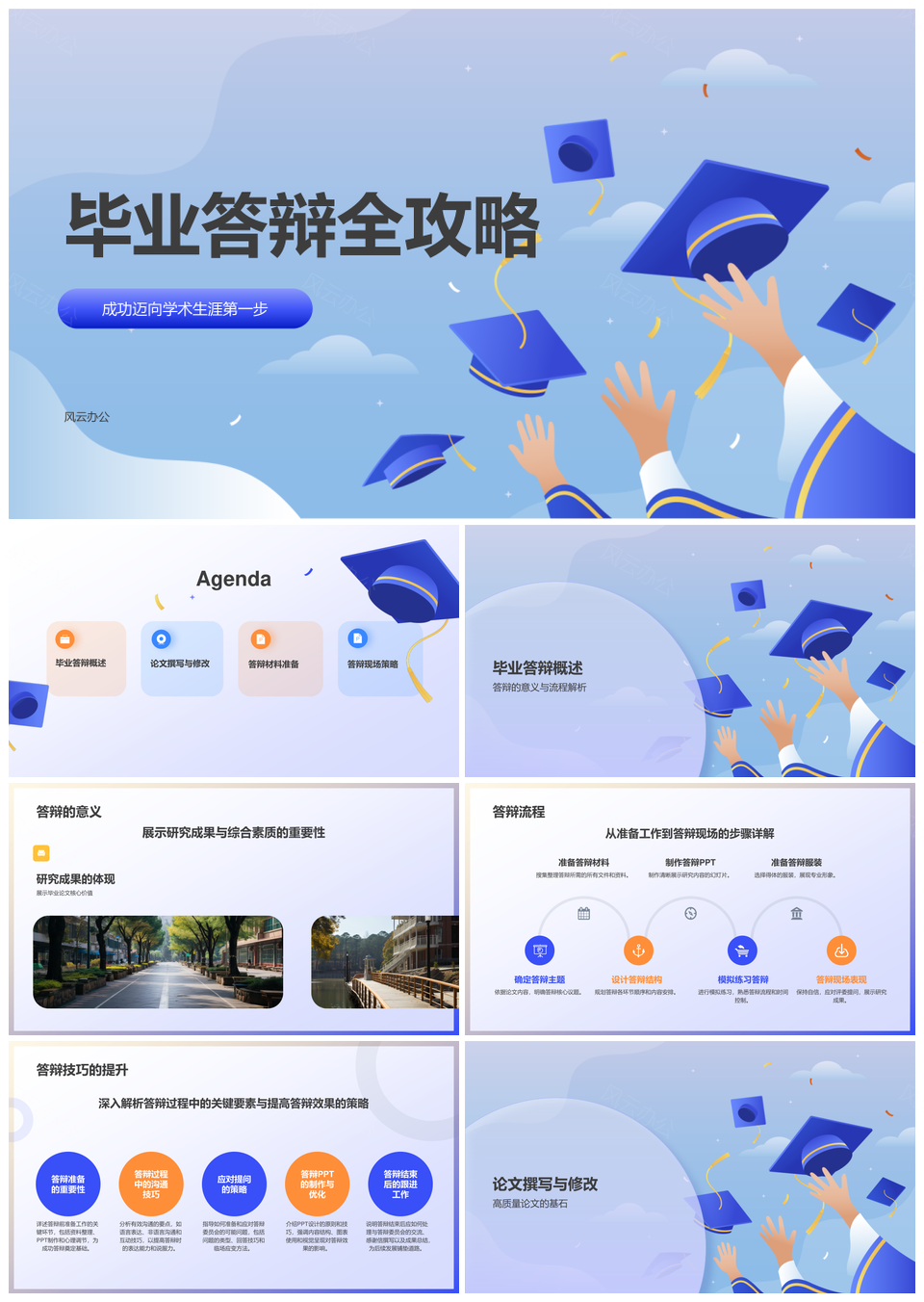 毕业答辩攻略学习研究成果能力展示PPT模板