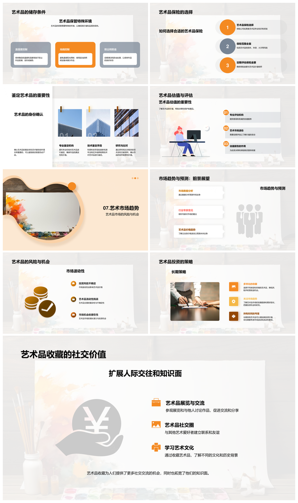 艺术品收藏投资策略技巧与市场分析指南PPT模板