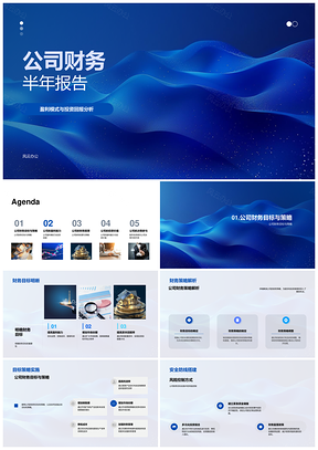 公司半年财务策略盈利模式投资回报分析PPT模板