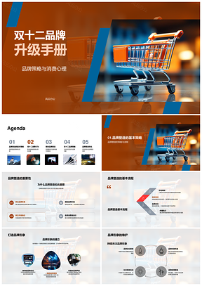 双十二品牌升级策略消费心理与销售提升PPT模板