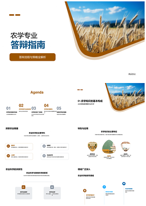 农学麦田答辩指南PPT模板