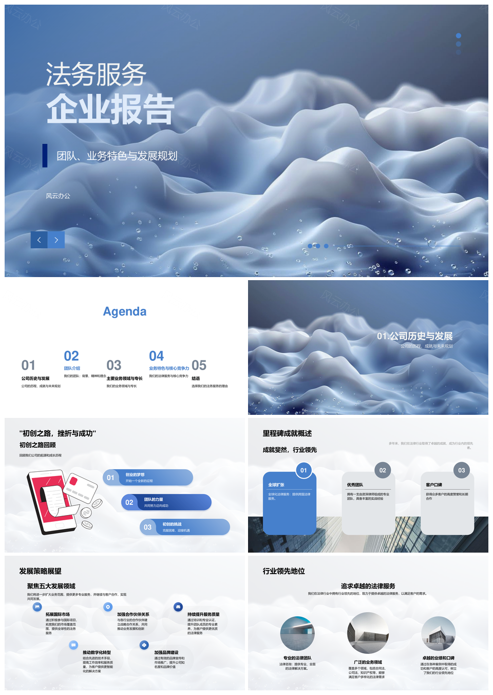 法务企业报告专业团队业务案例规划PPT模板