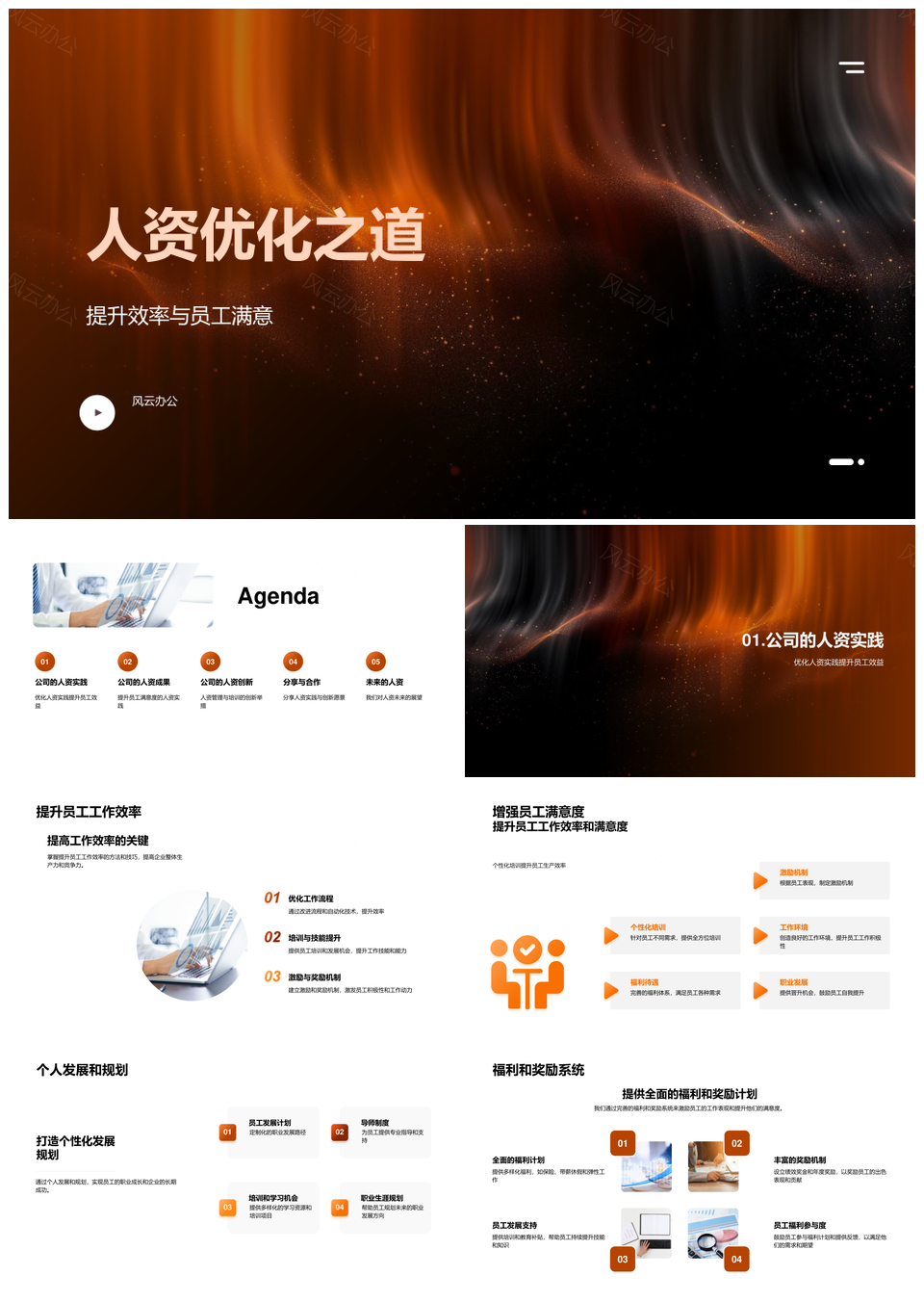 人资优化提效增满意创新实践促发展保留存PPT模板