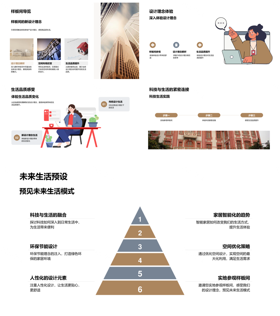 创新设计智简环保现代别墅自然美学品质生活PPT模板