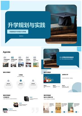 升学规划与大学申请职业准备路径PPT模板