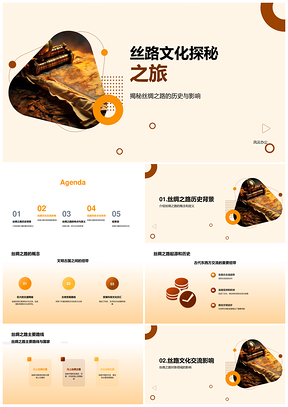 高中丝路历史文化交融课堂地图教学PPT模板