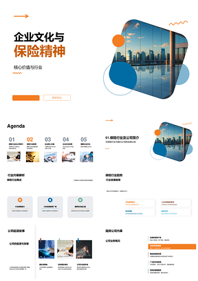 企业文化保险精神核心价值驱动保险业发展PPT模板
