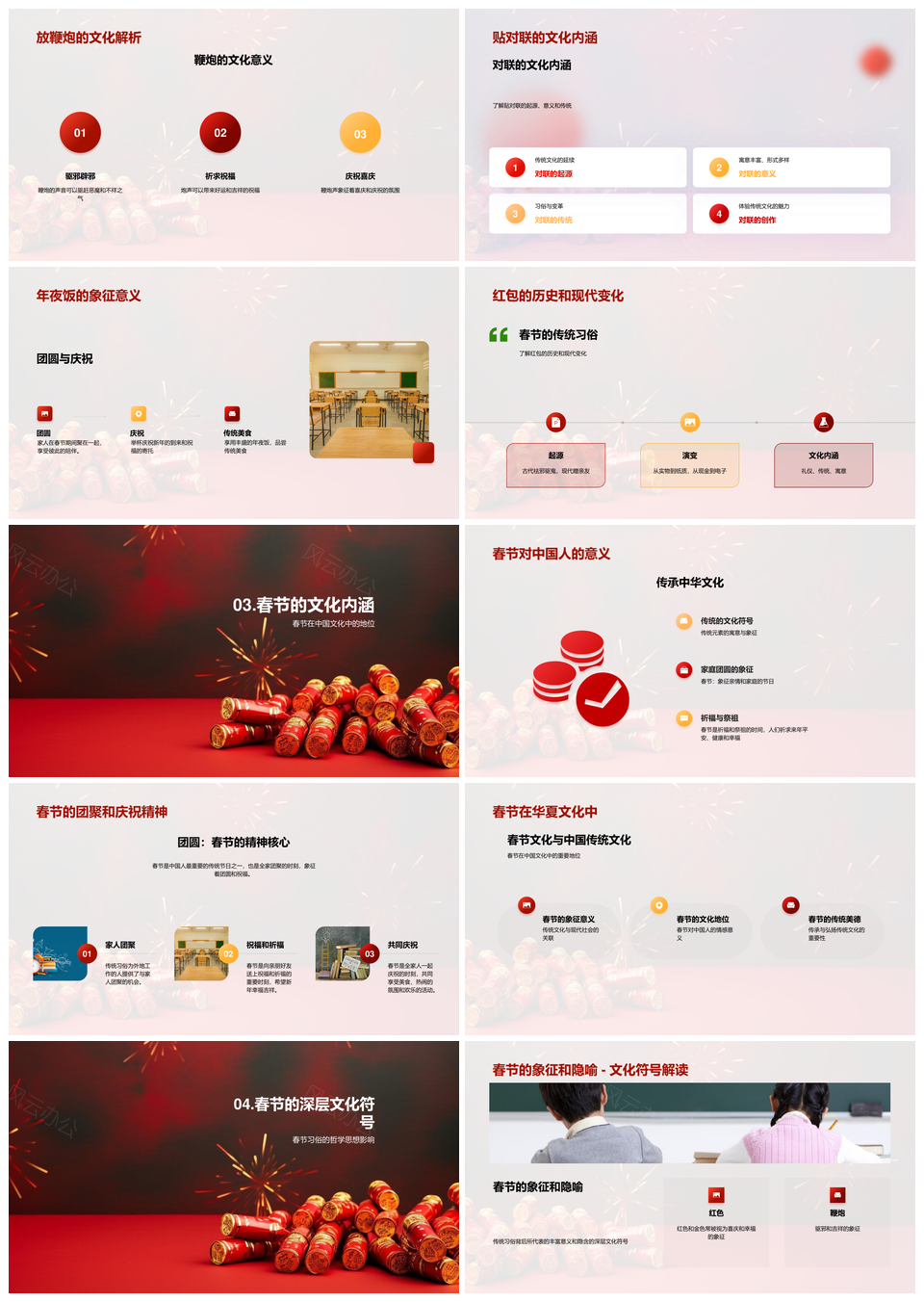 春节历史起源与文化习俗演变PPT模板
