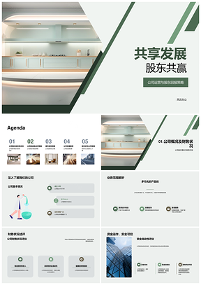 家居共享股东共赢稳运营发展策略PPT模板