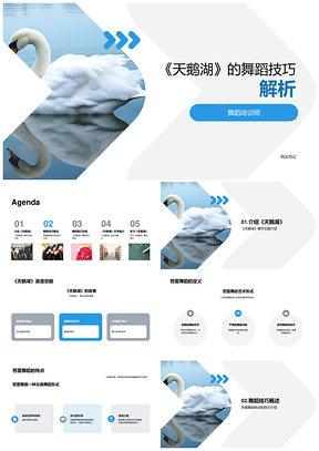 天鹅湖芭蕾舞技巧基础功高一培训师解析PPT模板