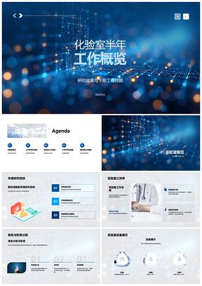 化验室半年研究进展目标流程设备职责概览PPT模板