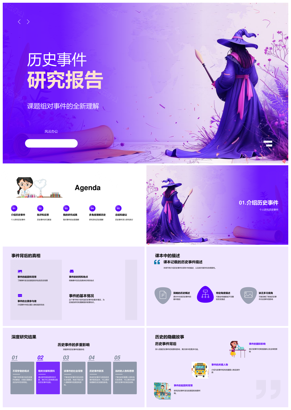 历史事件真相多元解析与深度影响研究PPT模板