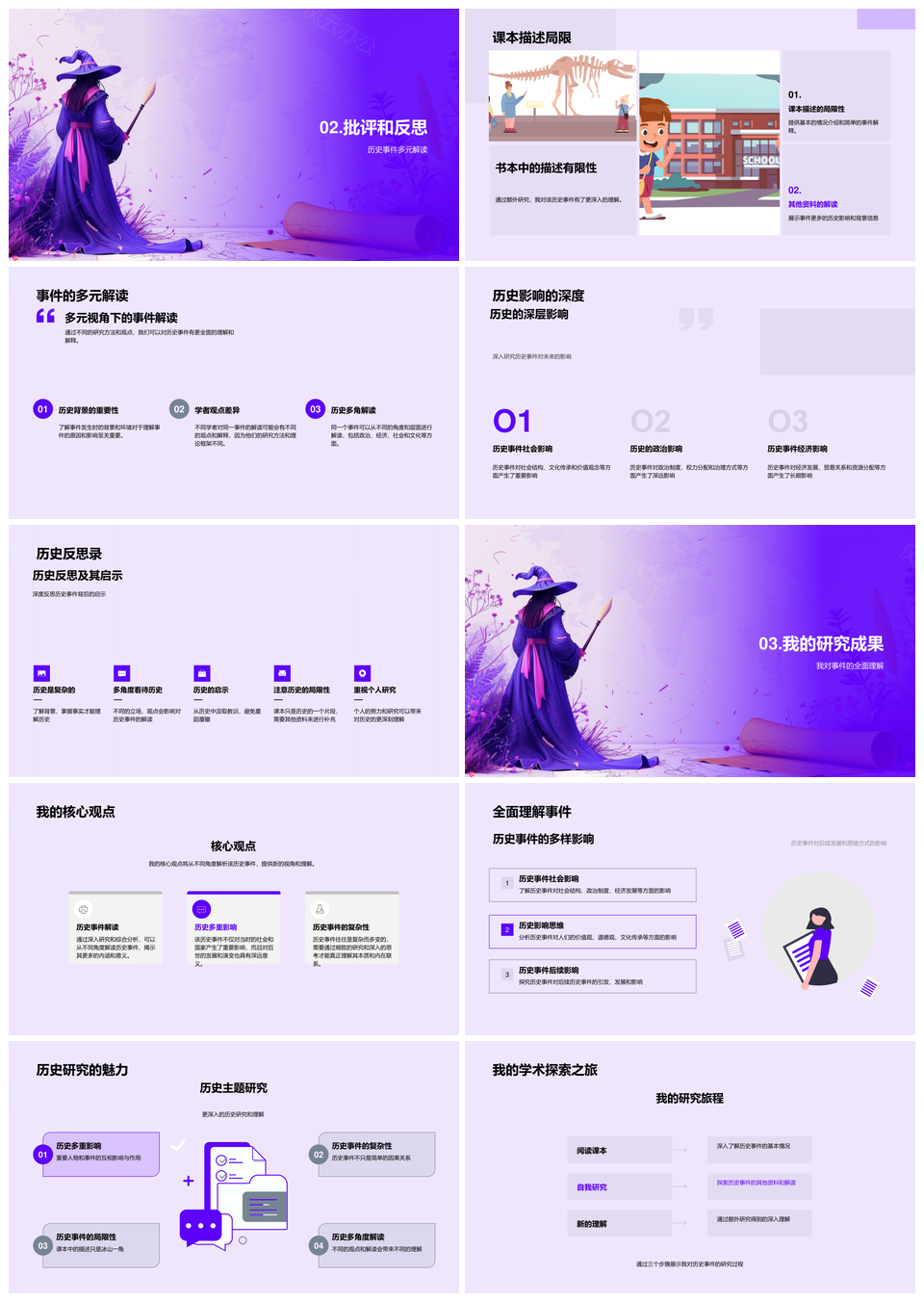历史事件真相多元解析与深度影响研究PPT模板