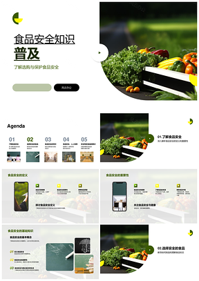 三年级学生食品安全选购保护与有机标识教育PPT模板
