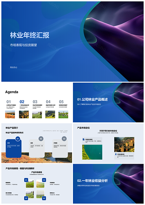 林业年终市场表现投资展望产品收益份额分析PPT模板