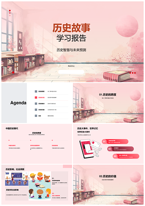 历史故事古今中外影响启示研析报告PPT模板