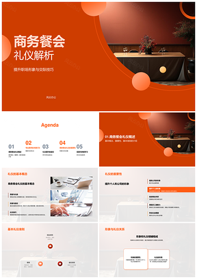商务餐会礼仪职场形象与交际技巧培训PPT模板