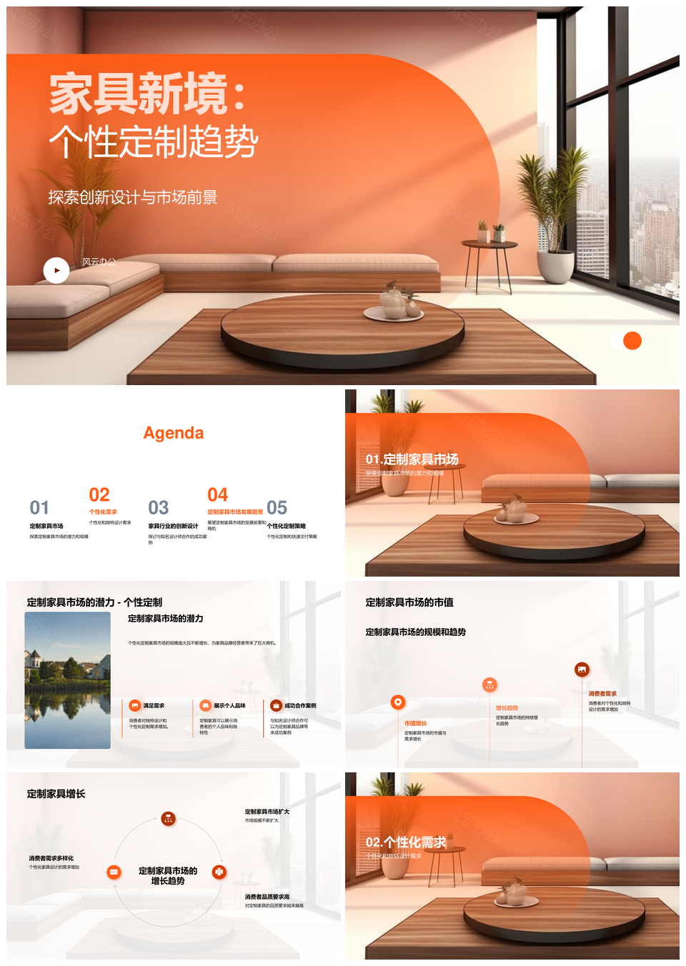 定制家具创新设计商业融资规模制造PPT模板
