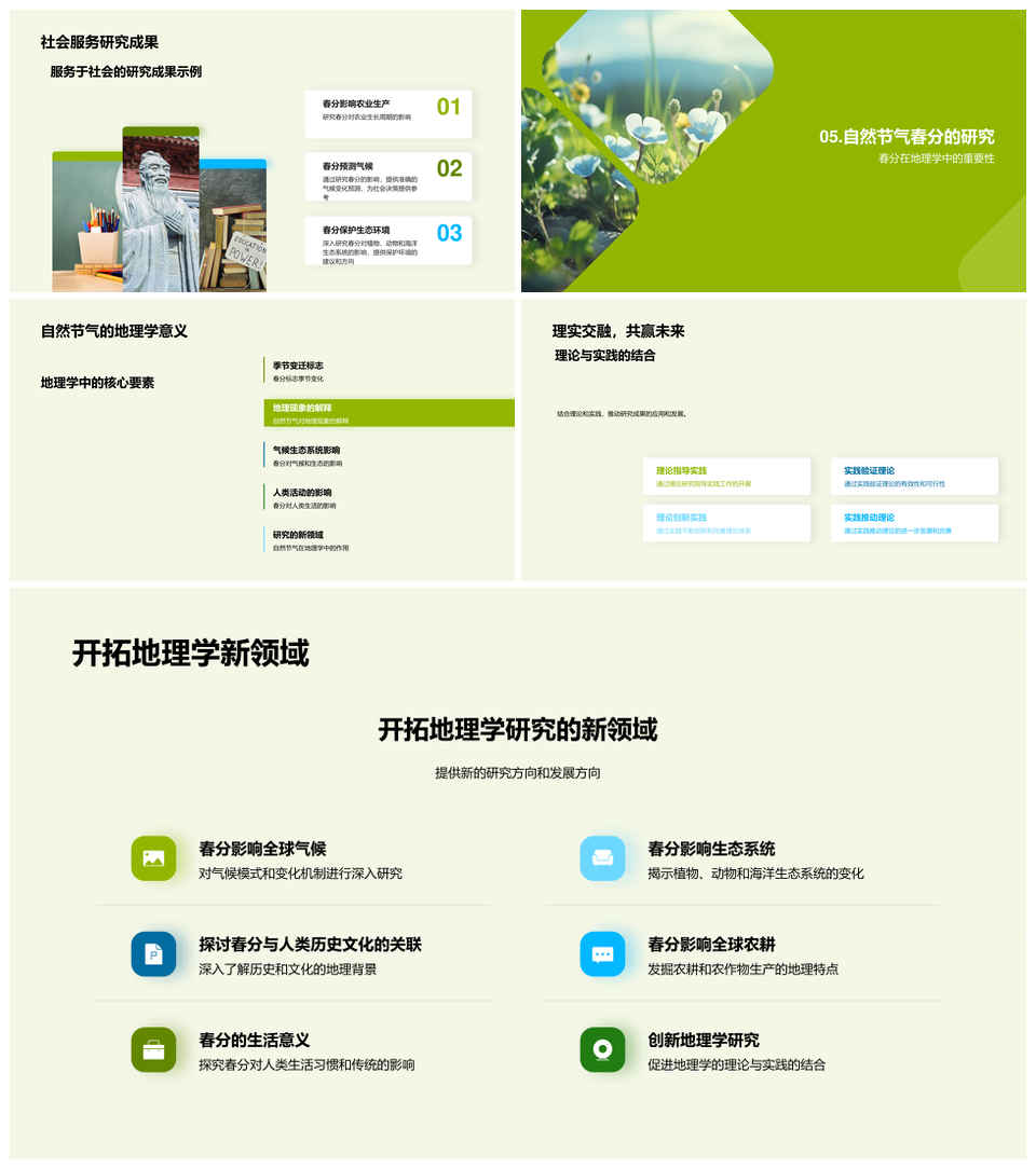 春分关联全球气候生态农耕地理科学PPT模板