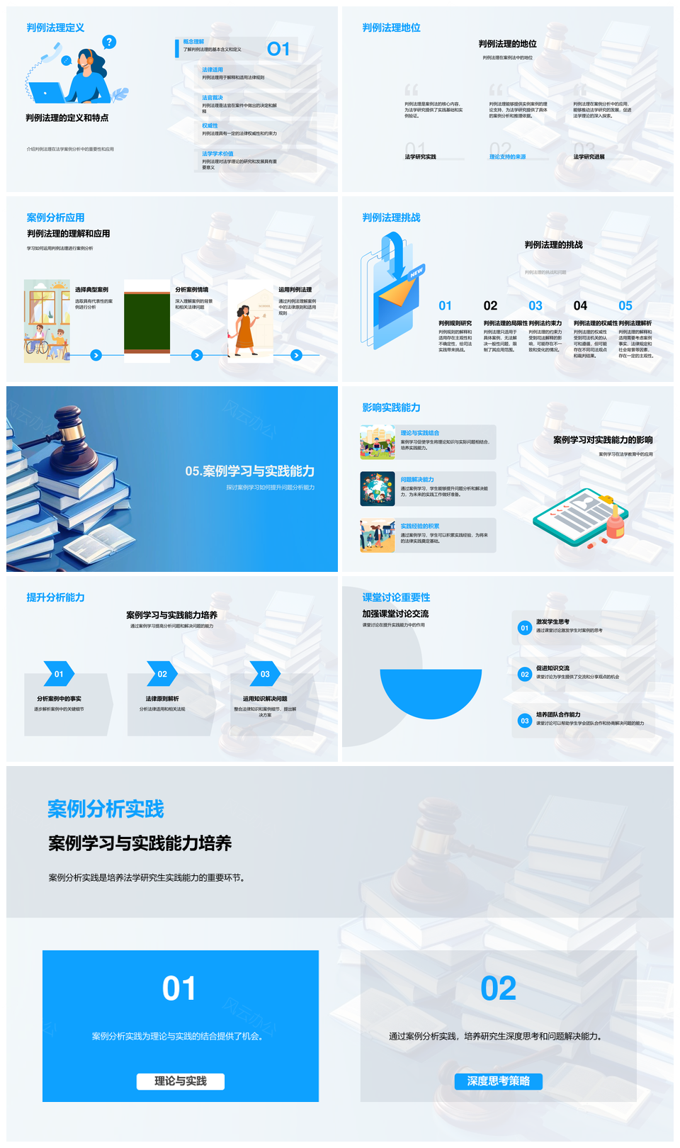 2025案例法理法学教育理论与实践能力PPT模板