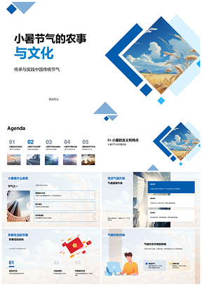 小暑节气农事习俗与文化传承PPT模板