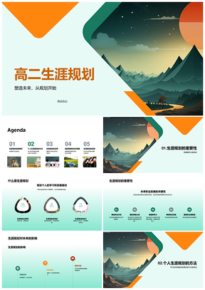 高二生涯规划助力自我认知与目标实现PPT模板