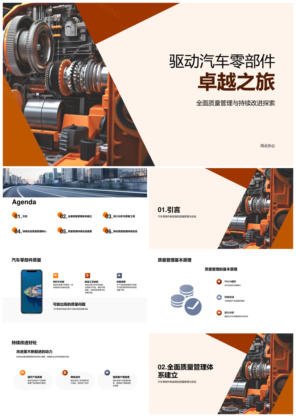 汽车零部件质量管理体系改进与持续质量提升PPT模板